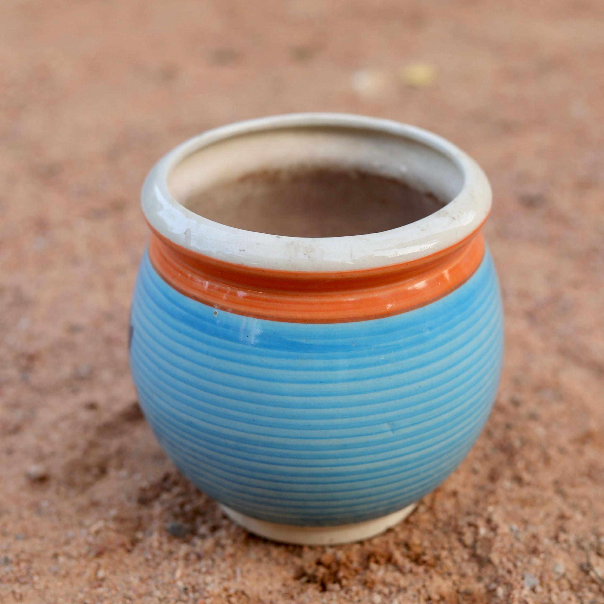 6 Inch Matka Ceramic Pot (Any Colour)