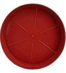 8 Inch Red Plastic Tray