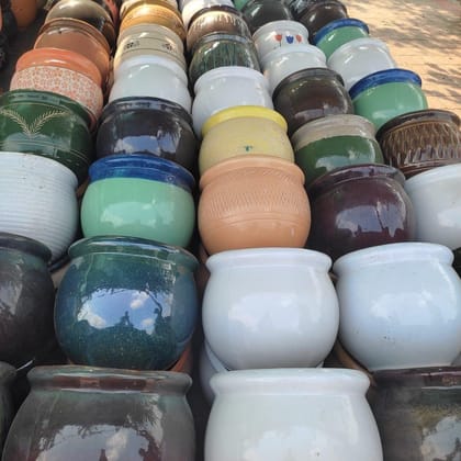 Buy 10 Inch Matki Designer Ceramic Pot (any colour & design ) Online | Urvann.com