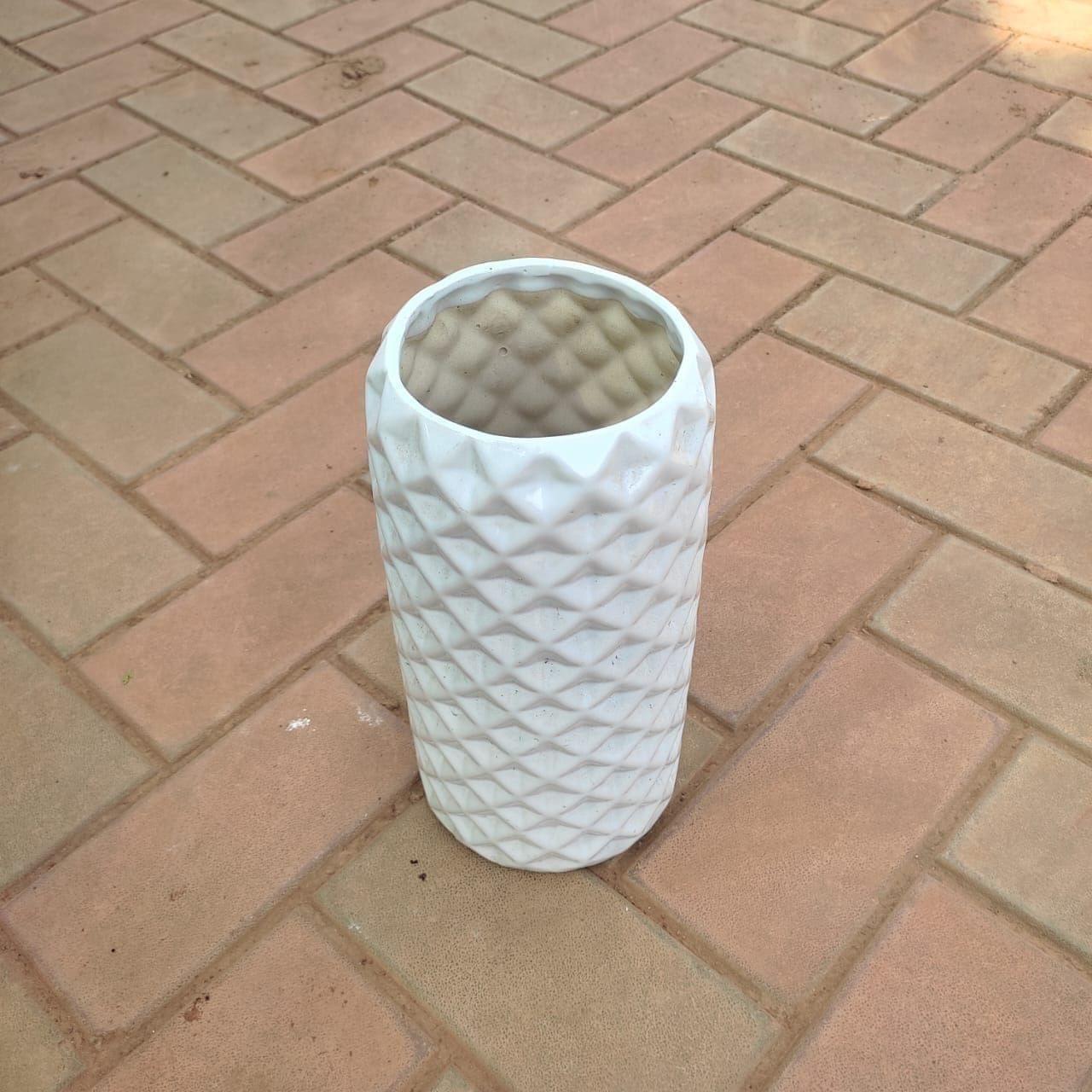 5 Inch Cylinder Designer Ceramic Pot (Any Colour)