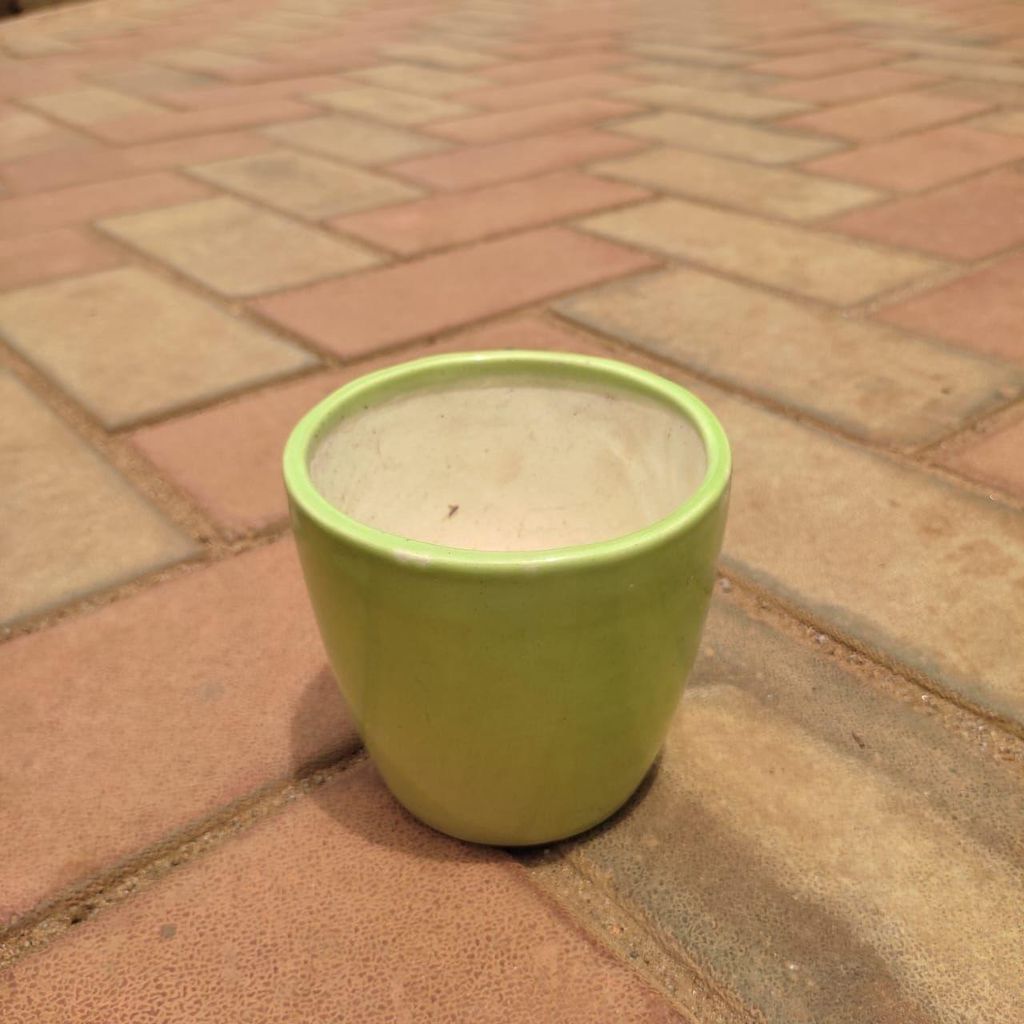 3 Inch Classy Glass Ceramic Pot (any colour)