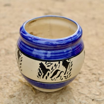 Buy 8 Inch Classy White Matka Designer Ceramic Pot (any design) Online | Urvann.com