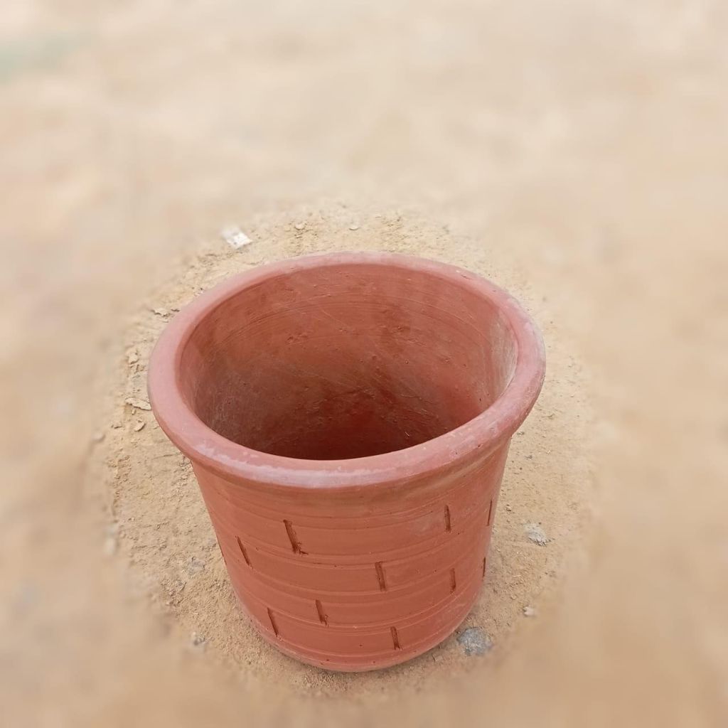 8 Inch Brick Designer Clay Pot