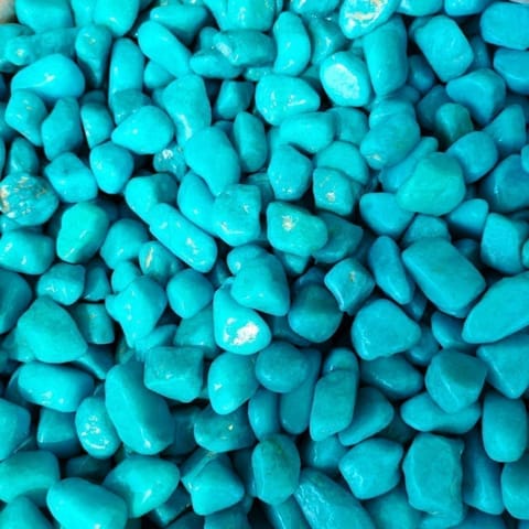 Decorative Sky Blue Medium Pebbles - 500 Gm