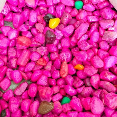 Decorative Pink Medium Pebbles - 500 Gm