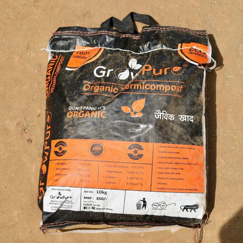 Buy Grow Pure Vermicompost - 10 Kg | Urvann.com Grow Pure Vermicompost - 10 Kg