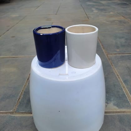 Buy Set of 2 - Classy Glass Ceramic Pot (any colour) Online | Urvann.com