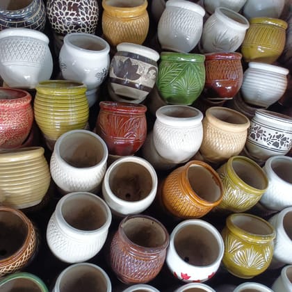 5 Inch Classy Designer Matki Ceramic Pot (any colour & design)