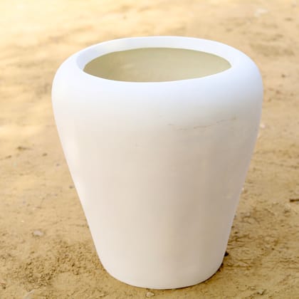 Buy 18 Inch Classy White Apple Fiberglass Pot Online | Urvann.com