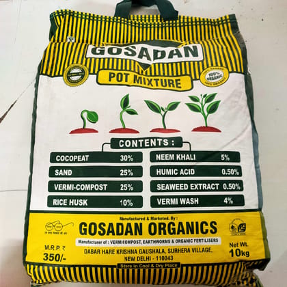 Ready to use Premium Potting Mix- Gosadan - 10 Kg (Suitable for Indoor and Outdoor plants)