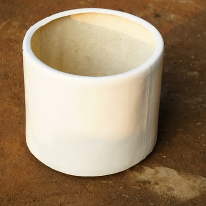 Buy 12 Inch Classy White Ring Designer Fibre Pot Online | Urvann.com