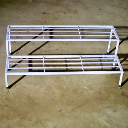 Buy White Double Step Plant Stand - 2.5 Ft Online | Urvann.com