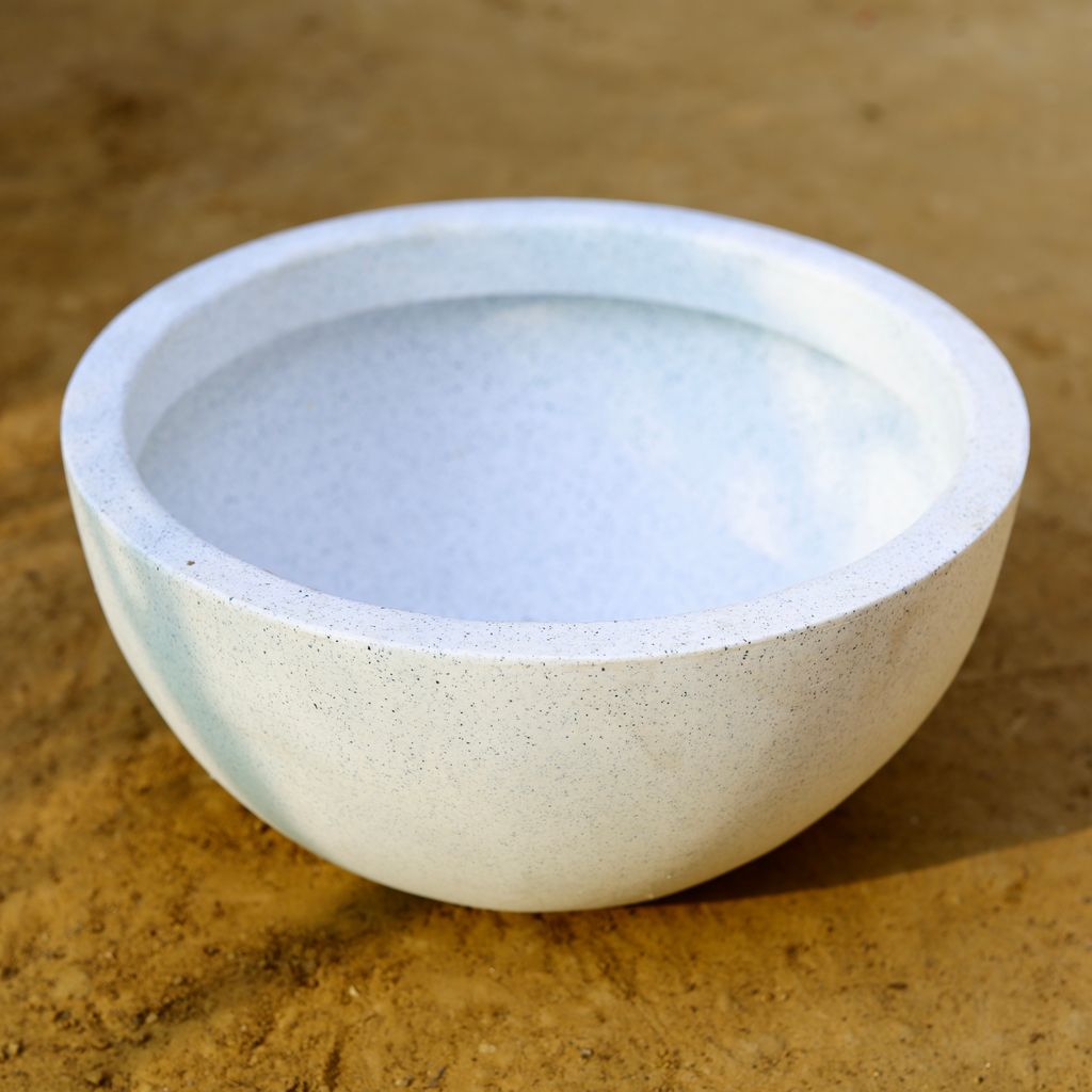14 Inch White Standard Premium Bowl Polymer Pot