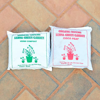 Buy Set of 2 - Compost & Cocopeat (packed) - 1 Kg each Online | Urvann.com