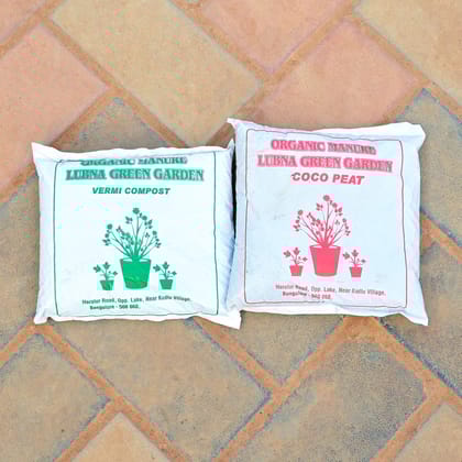 Buy Set of 2 - Compost & Cocopeat (packed) - 1 Kg each Online | Urvann.com