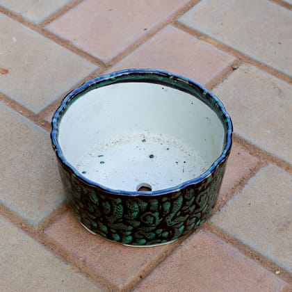 Buy 6 Inch Designer Round Shaped Ceramic Pot (any colour) Online | Urvann.com