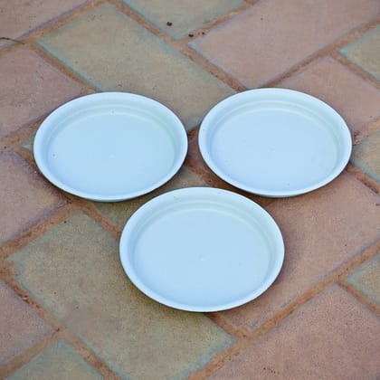 Buy 6 inch  Set of 3 White Plastic Tray Online | Urvann.com
