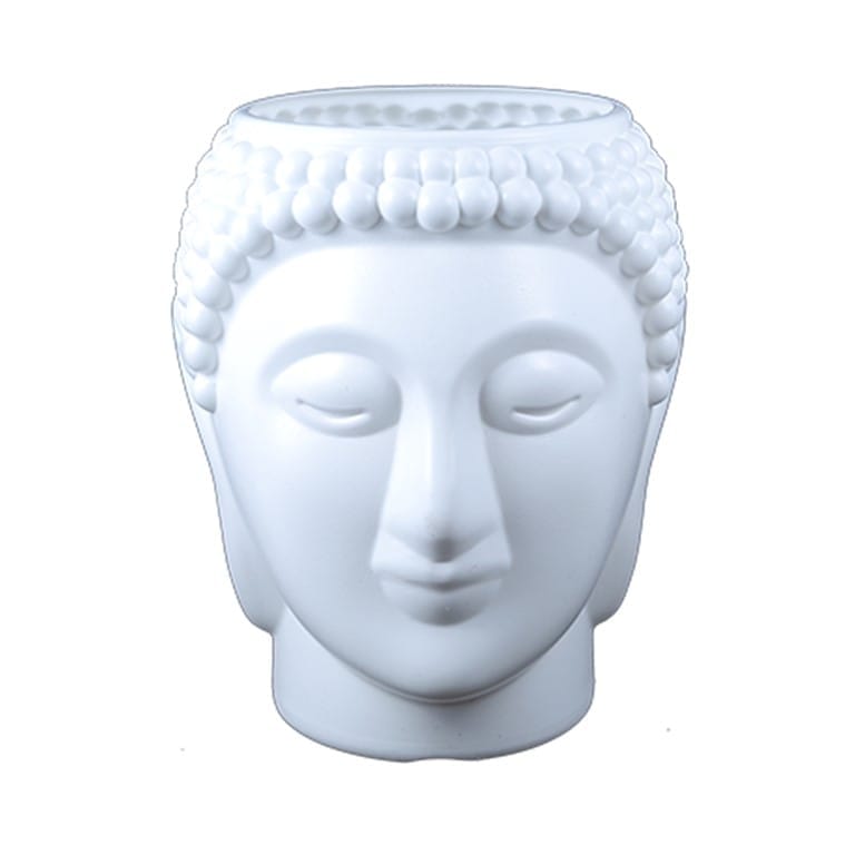 6 Inch White Premium Buddha Plastic Pot