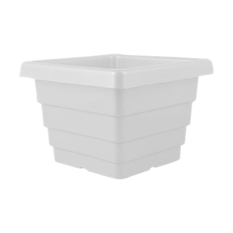 8 Inch White Marble Premium Orchid Square Plastic Pot