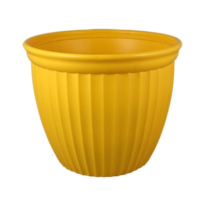 Buy 8 Inch Yellow Premium Lotus Plastic Pot Online | Urvann.com