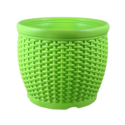 Buy 8 Inch Green Premium Matt Classic Plastic Pot Online | Urvann.com