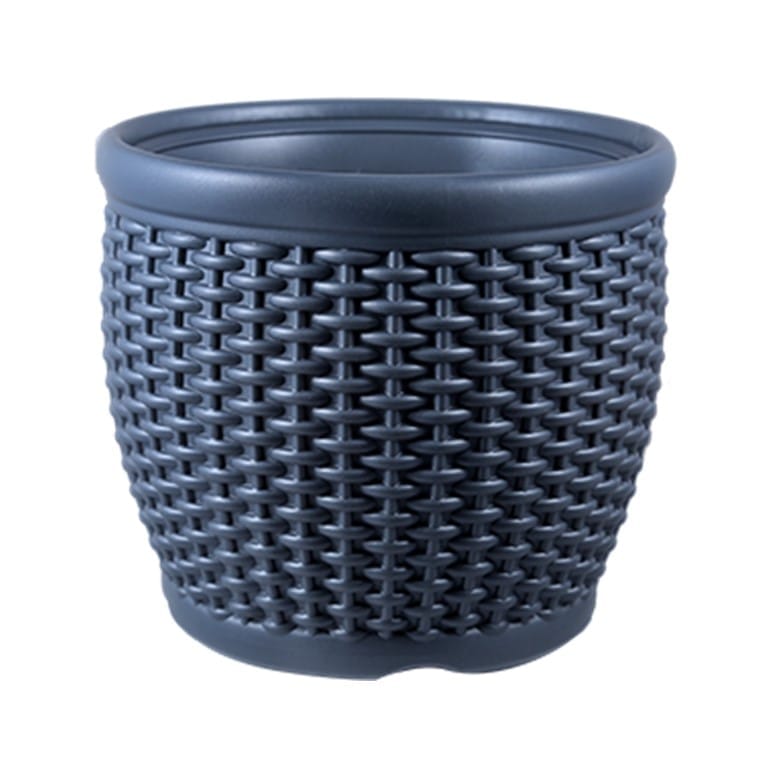 Buy 8 Inch Grey Premium Matt Classic Plastic Pot Online | Urvann.com 8 Inch Grey Premium Matt Classic Plastic Pot