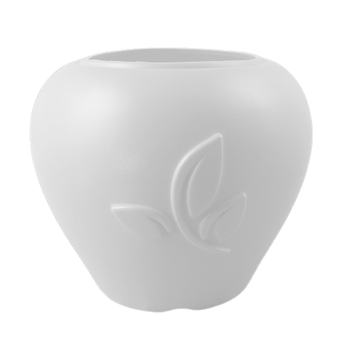 Buy 9 Inch Plain White Premium Apple Leaf Pot Plastic Pot Online | Urvann.com 9 Inch Plain White Premium Apple Leaf Plastic Pot