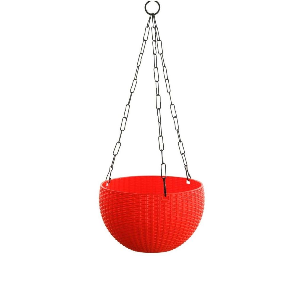 7 X 4.5 Inch Red Premium Euro Plastic Hanging Basket