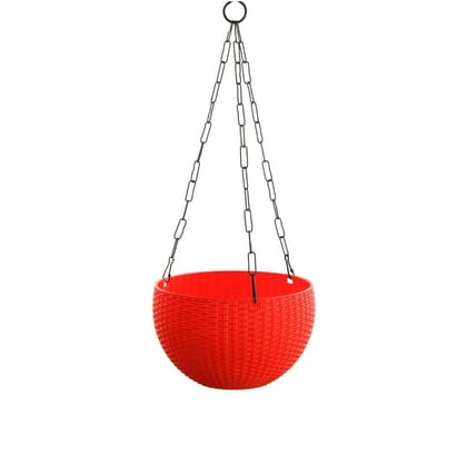 Buy 7 X 4.5 Inch Red Premium Euro Hanging Plastic Pot Online | Urvann.com