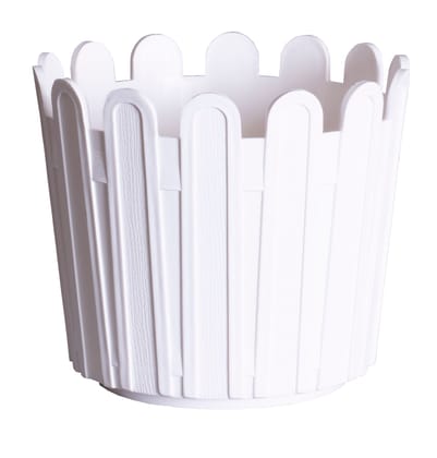Buy 6 Inch White Premium Tippy Plastic Pot Online | Urvann.com