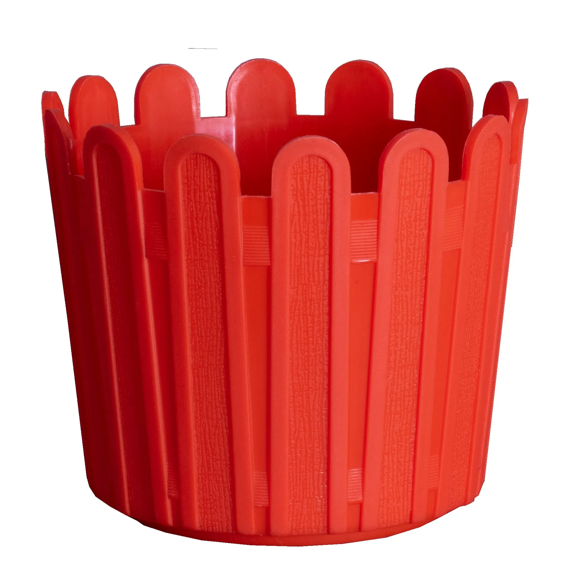 6 Inch Red Premium Tippy Plastic Pot