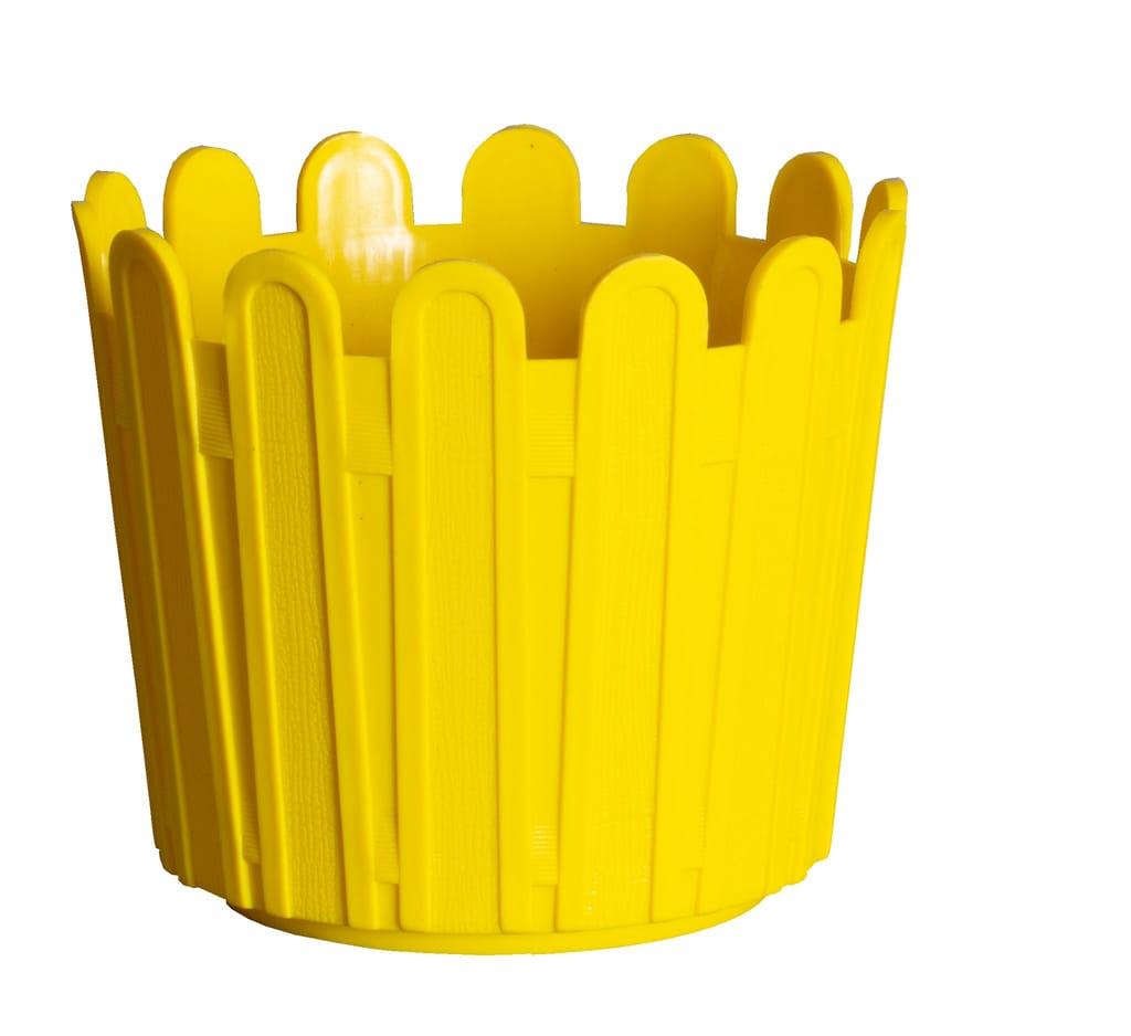 Buy 6 Inch Yellow Premium Tippy Plastic Pot Online | Urvann.com 6 Inch Yellow Premium Tippy Plastic Pot
