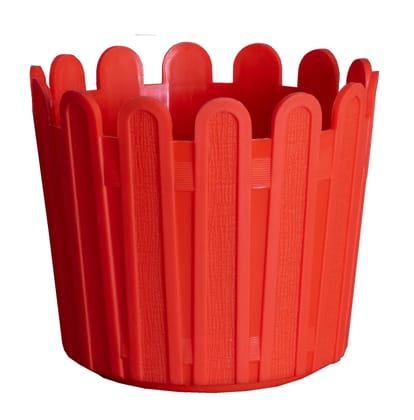 Buy 6 Inch Red Premium Tippy Plastic Pot Online | Urvann.com