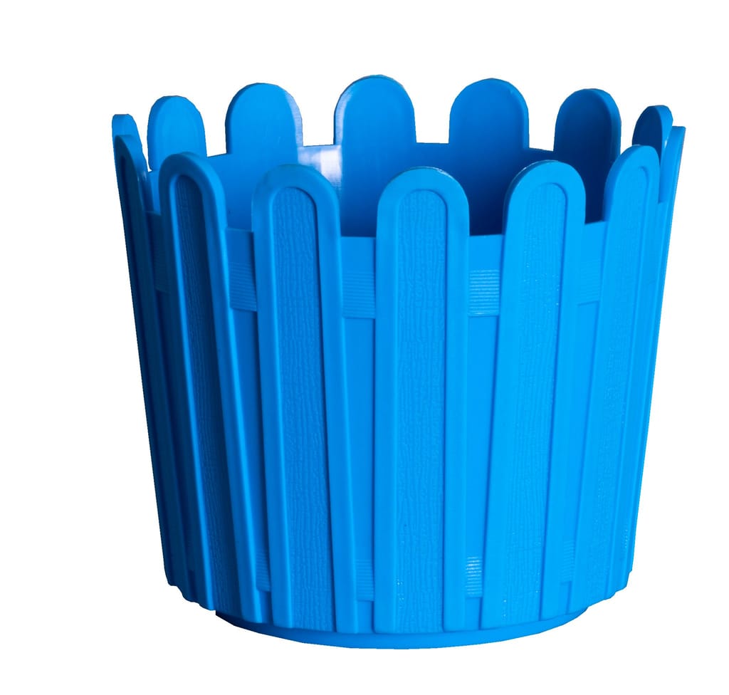6 Inch Blue Premium Tippy Plastic Pot
