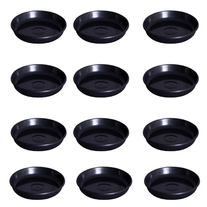 Set of 12 - 6 Inch Black Premium Black Tray - To keep under the Pot