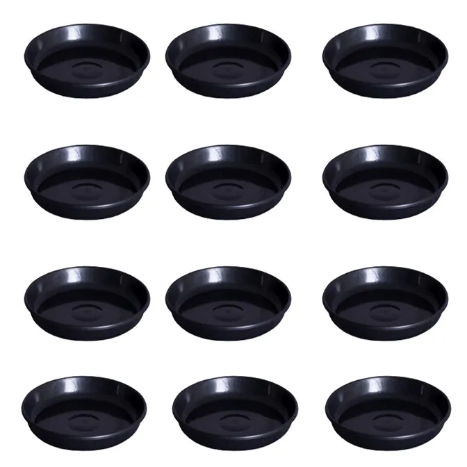 Set of 12 - 6 Inch Black Premium Black Tray - To keep under the Pot