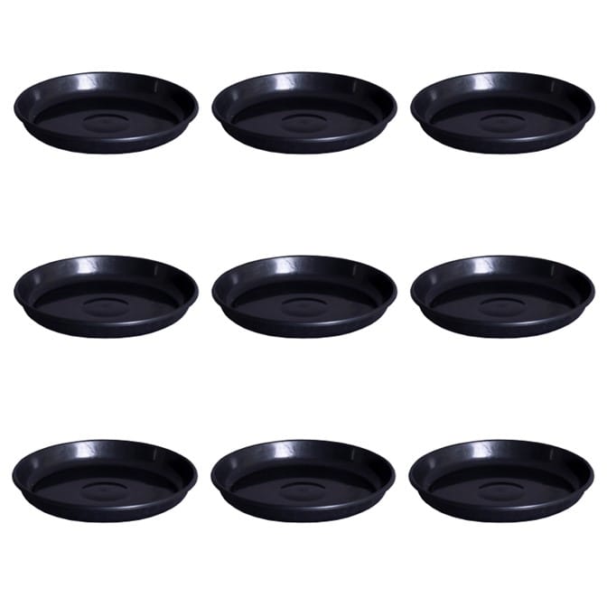 Set of 9 - 8 Inch Black Premium Black Tray - To keep under the Pots