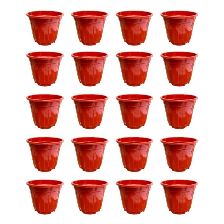 Set of 20 - 6 Inch Red Super Nursery Pot