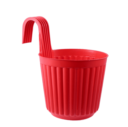 Buy 7 Inch Red Railing Single Hook Hanging Plastic Pot Online | Urvann.com