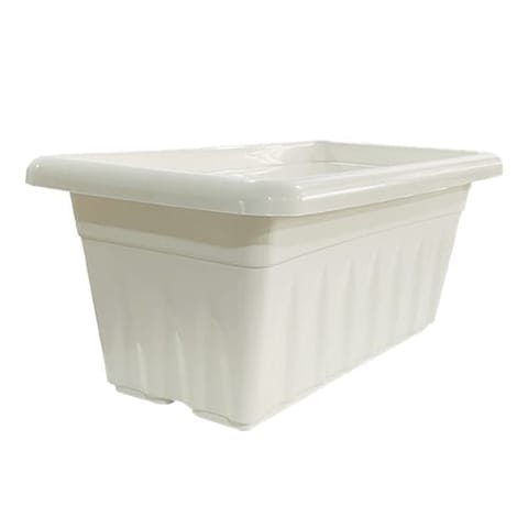 24 Inch White Premium Supreme Window Plastic Planter