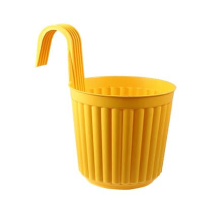 Buy 7 Inch Yellow Railing Single Hook Hanging Plastic Pot Online | Urvann.com