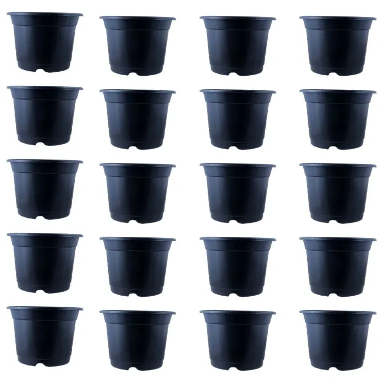 Set of 20 - 10 Inch Black Nursery Pot