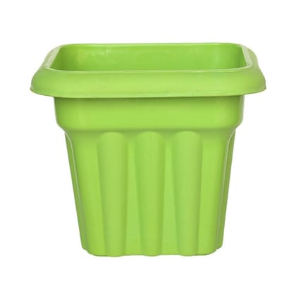 Buy 10 Inch Green Heavy Square Plastic Pot Online | Urvann.com