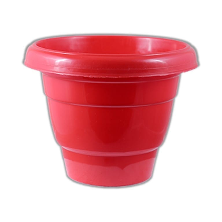 8 Inch Terracotta Red Classy Plastic Pot