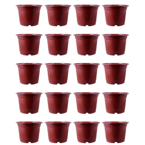 Set of 20 - 8 Inch Red Nursery Pot