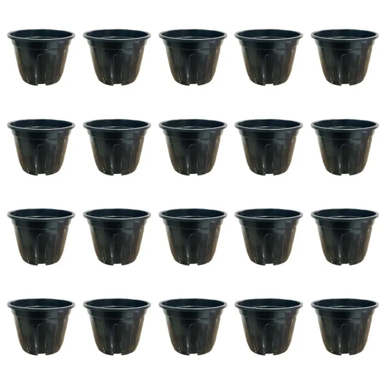 Set of 20 - 12 Inch Black Super Nursery Pots