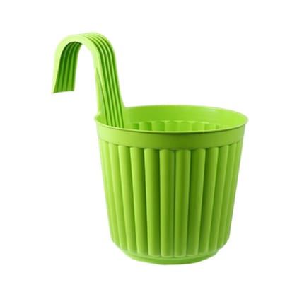 Buy 7 Inch Green Railing Single Hook Hanging Plastic Pot Online | Urvann.com