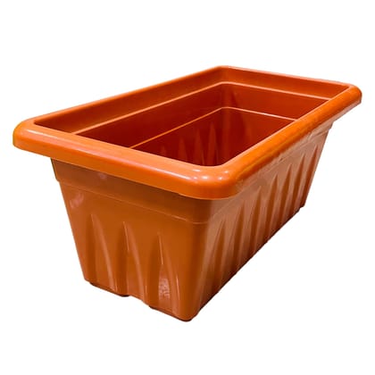 Buy 17 Inch Terracotta Red Premium Supreme Window Plastic Planter Online | Urvann.com