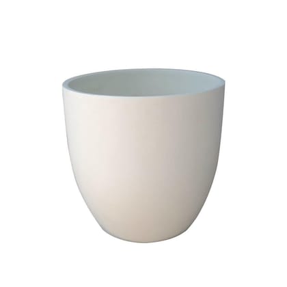 Buy 10x10 (HxD) Inches Fox B Cup-Shaped Fiberglass Planter - White Online | Urvann.com