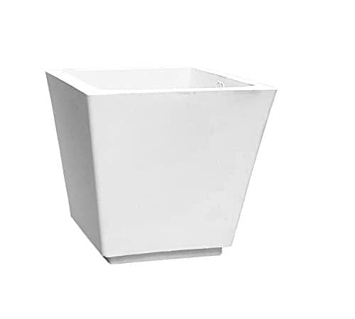 Buy 12x12 Inches Fox B Square Fiberglass Planter - White Online | Urvann.com 12x12 Inches Fox B Square Fiberglass Planter - White